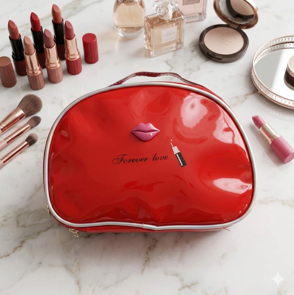 Portable Makeup Vanity Case with Carry Handle
