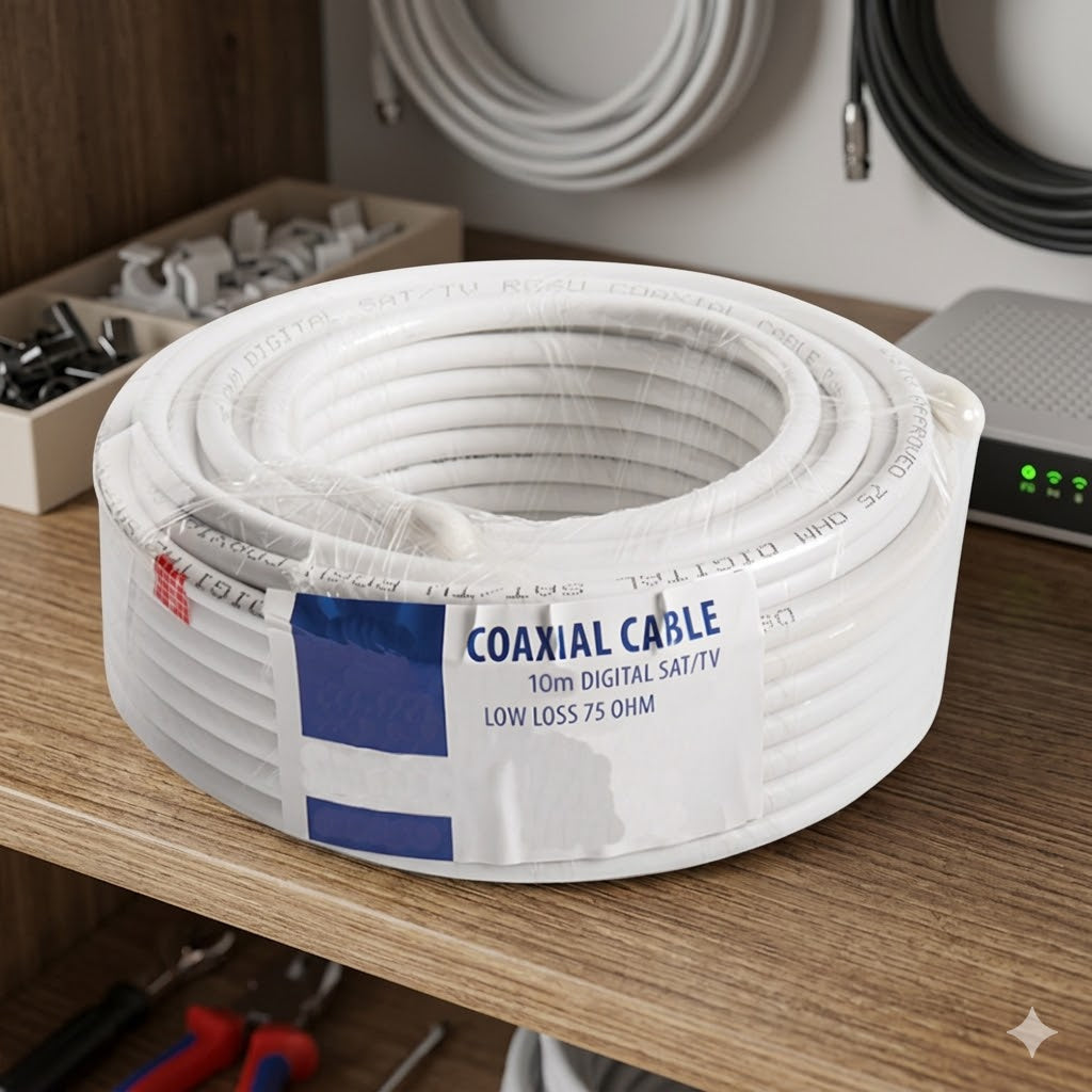 100m 3x1.5mm Flat Electrical Cable White