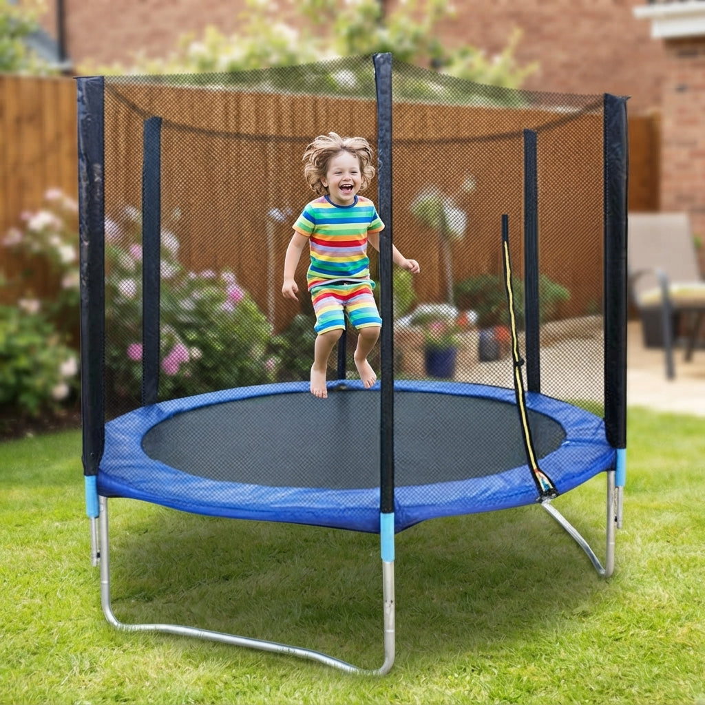 2.44m Outdoor Trampoline with Enclosure Safety Net