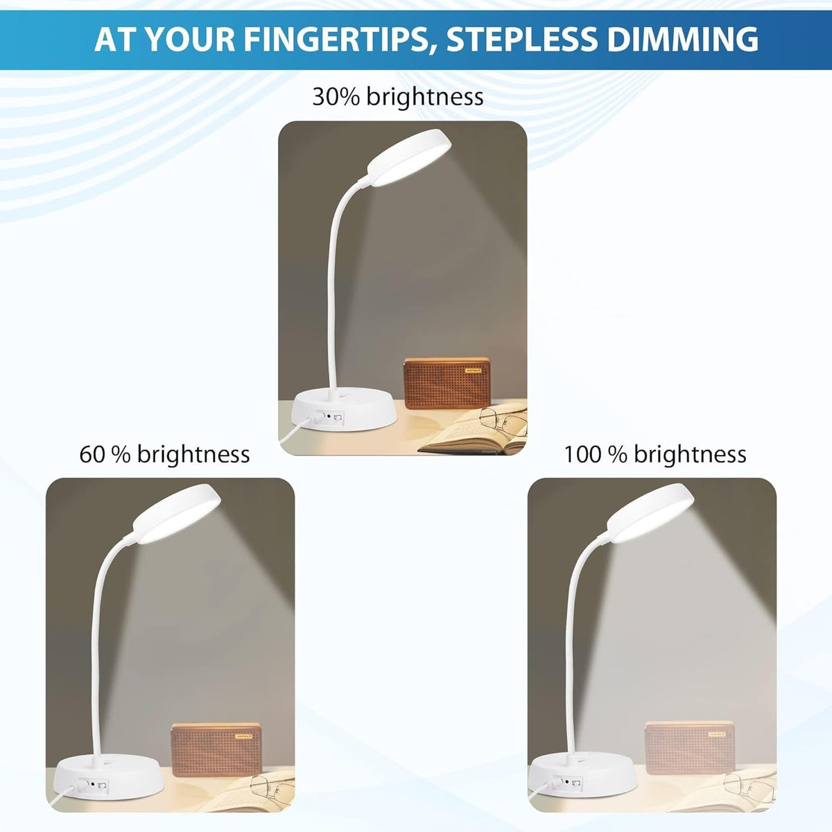 Portable Rechargeable LED Touch Desk Lamp