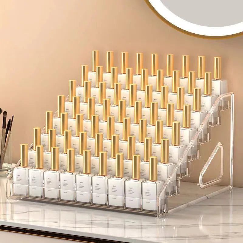 Tiered Acrylic Nail Polish Display Rack