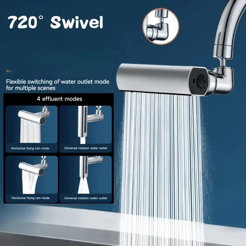 360-Degree Waterfall Kitchen Faucet Extension Aerator
