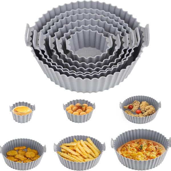 Silicone Air Fryer Liner Reusable Set 6 Pieces