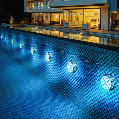 Submersible Waterproof LED Lights with Remote Control 2 Pieces