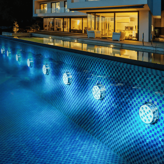 Submersible Waterproof LED Lights with Remote Control 2 Pieces