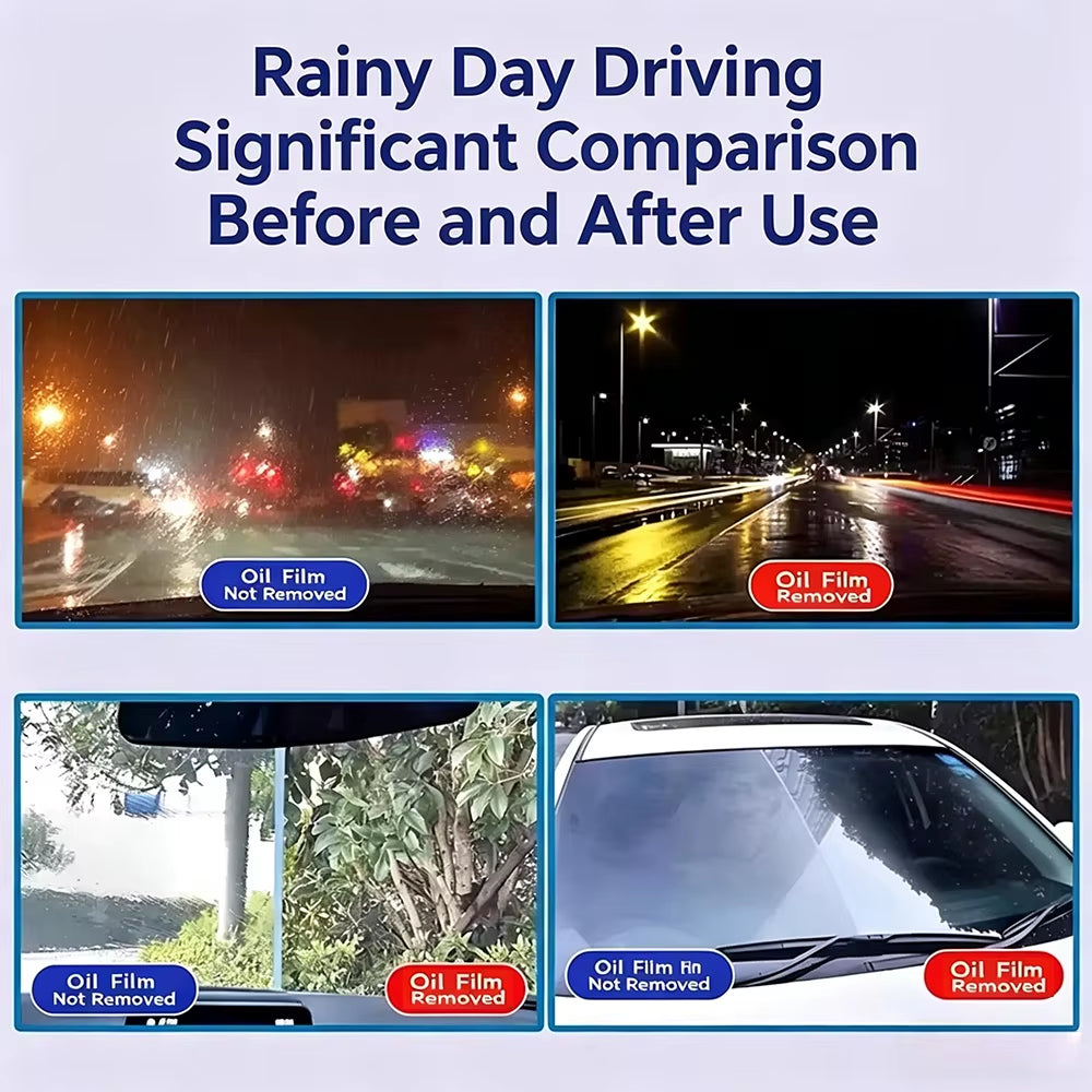 Car Glass Cleaner Gel & Foam Windshield Watermark Remover Anti-Fog Coating, Fast Cleaning Rainproof for Car Glass Windows