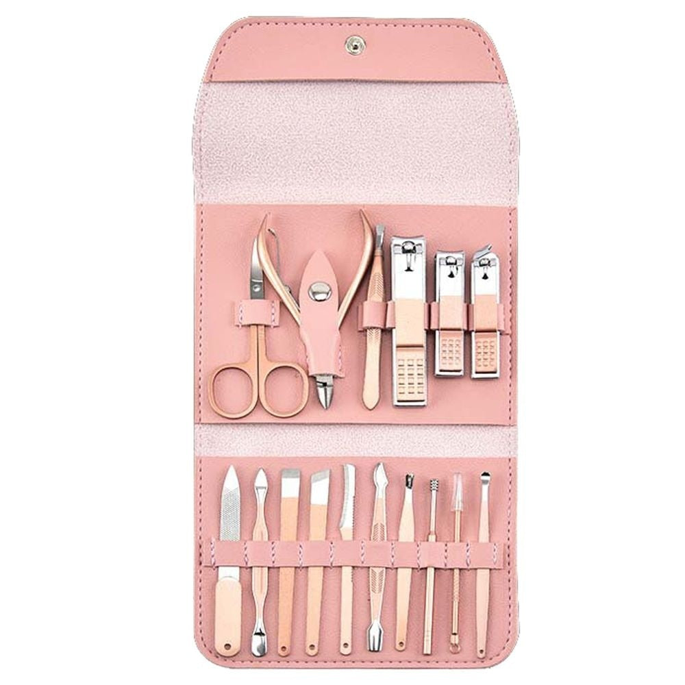 16-in-1 Stainless Steel Manicure and Pedicure Grooming Kit Set