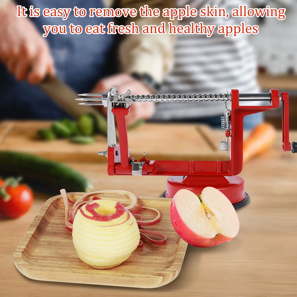 Apple Peeler Corer Stainless Core Slice Cutter Hand-Cranked Fruit Peeler Slicing Tool Kitchen Apple Potatoes Slicer Corer Cutter