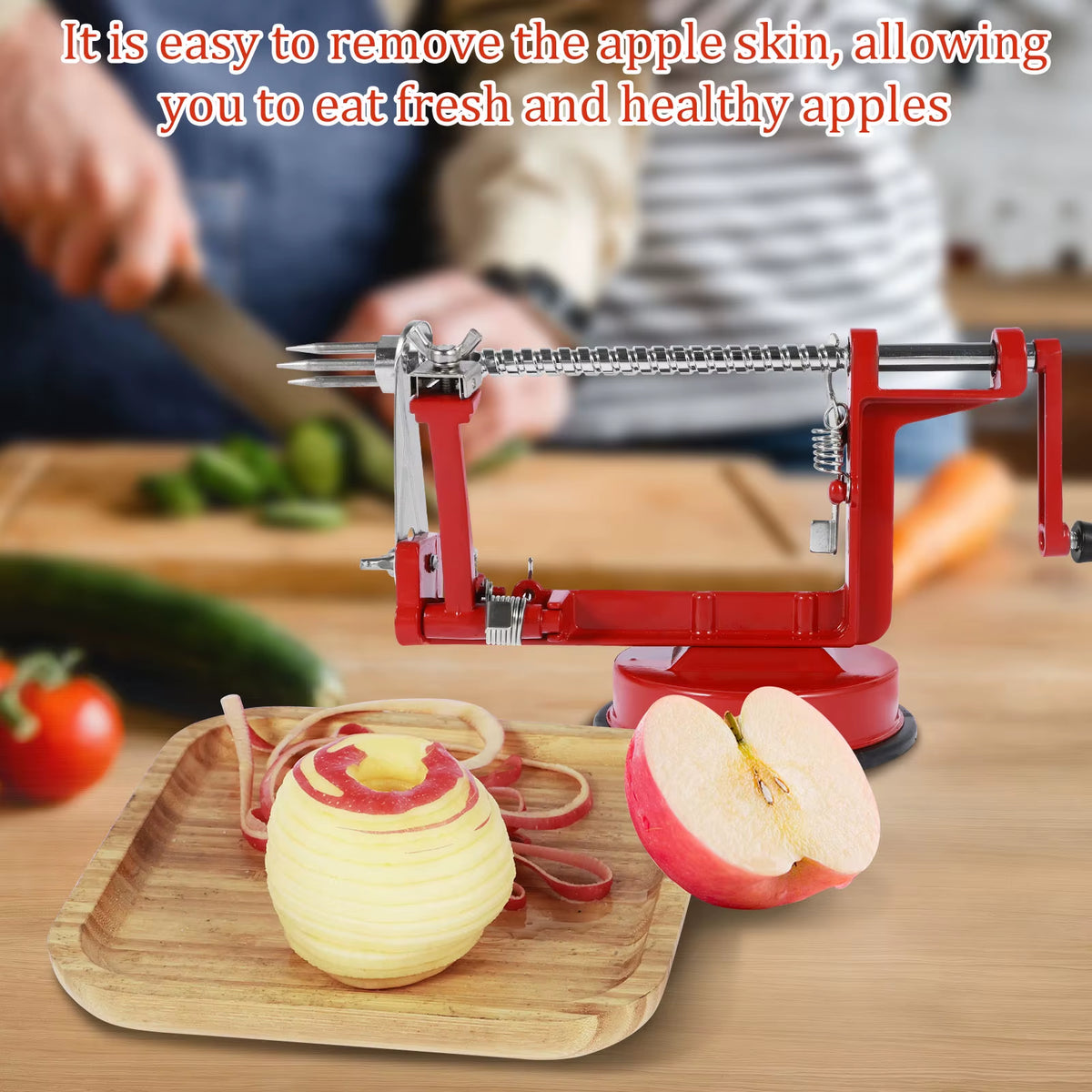 Apple Peeler Corer Stainless Core Slice Cutter Hand-Cranked Fruit Peeler Slicing Tool Kitchen Apple Potatoes Slicer Corer Cutter