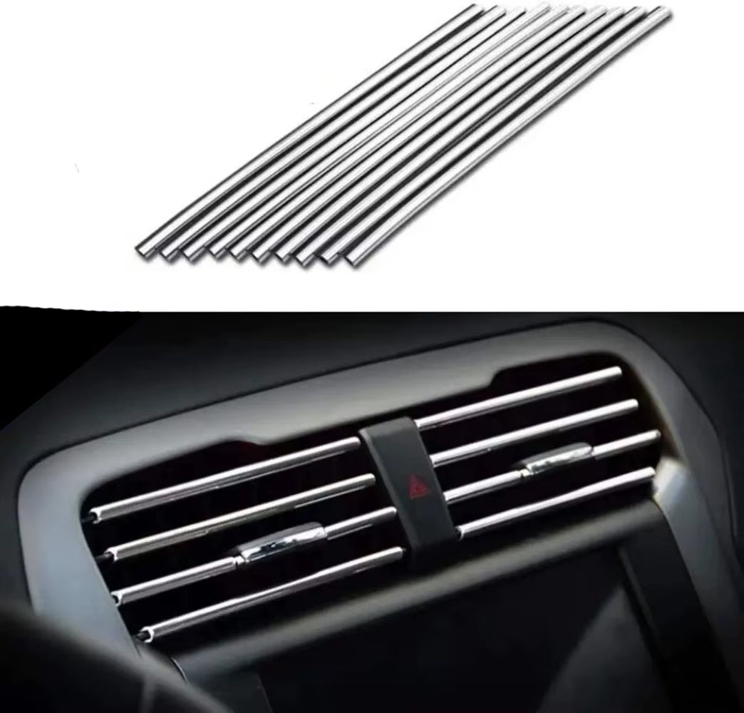 10Pcs 20Cm Car Air Conditioner Outlet Decorative U Shape Moulding Trim Decor Strips Car Styling Car Door Edge Corner Protector