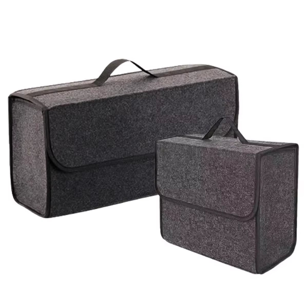 1PC Dark Gray Car Felt Storage Box Car Storage Bag Enlarged and Thickened Soft Felt Storage Box Household Storage Box