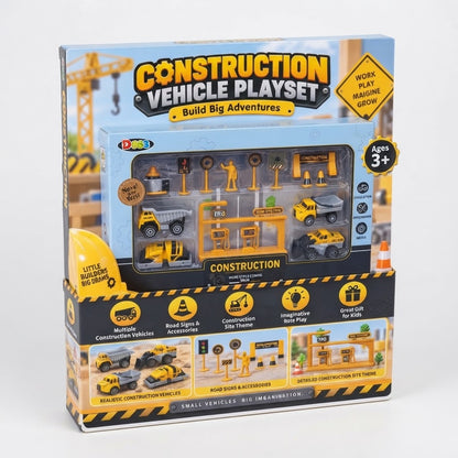 Kids Construction Vehicle Playset
