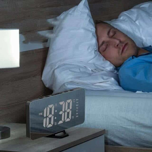LED Mirror Digital Alarm Clock with USB Charging Port