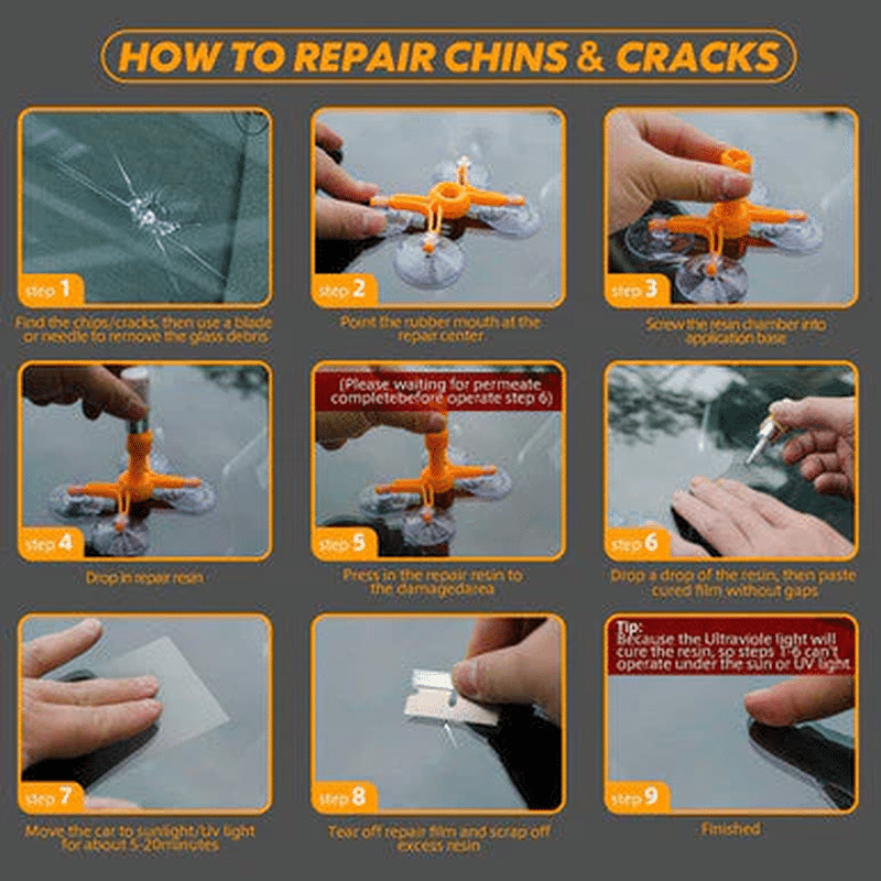 DIY Windshield Crack and Chip Repair Kit