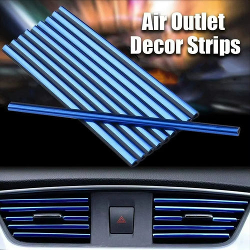 10Pcs 20Cm Car Air Conditioner Outlet Decorative U Shape Moulding Trim Decor Strips Car Styling Car Door Edge Corner Protector