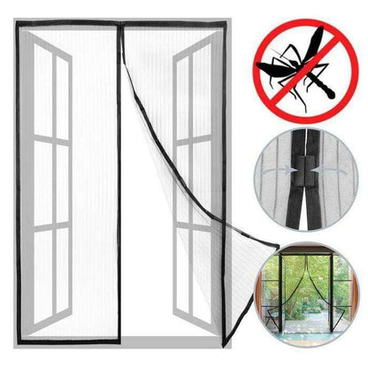 Magnetic Window and Door Screen Mesh with 18 Magnets