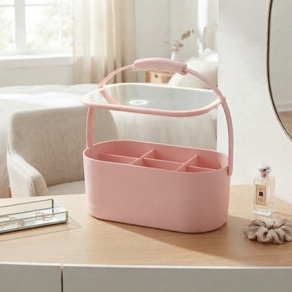Portable Vanity Mirror Makeup Organizer Case