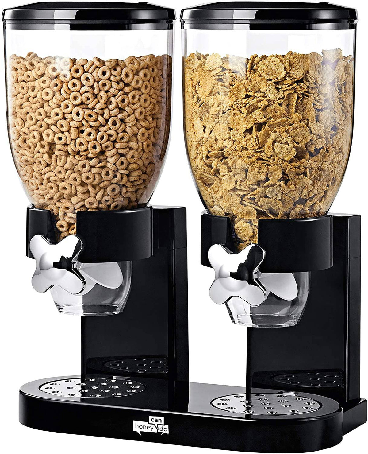 Double Cereal Dispenser with Dual Storage Compartments