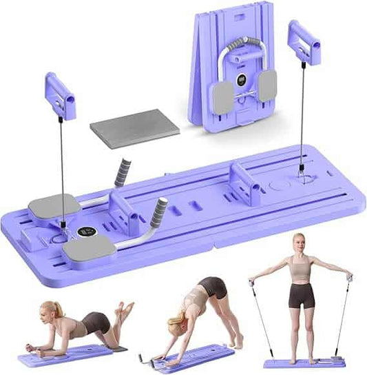 Multifunctional Core Fitness Board with Auto-Rebound Ab Roller