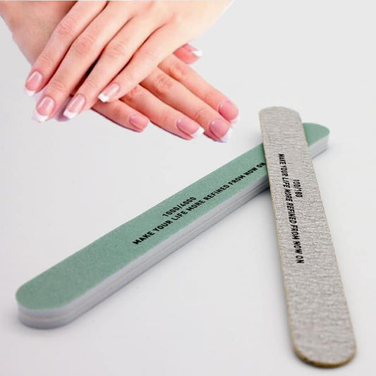 Diamond-Infused Nail File and Buffer Set for Manicures