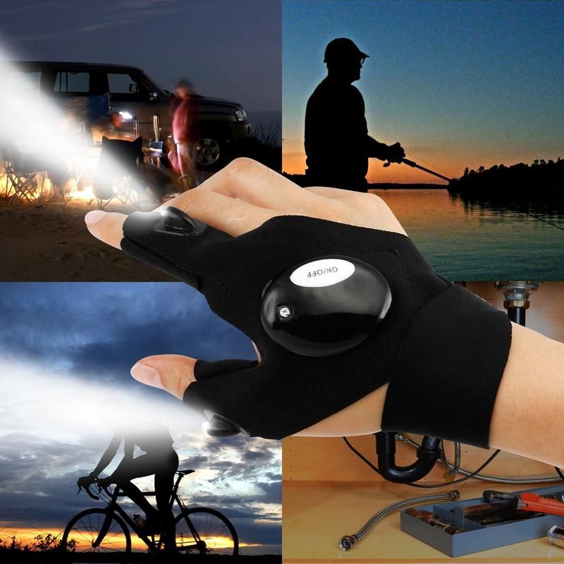 LED Summer Half-Finger Work & Outdoor Gloves