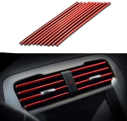 10Pcs 20Cm Car Air Conditioner Outlet Decorative U Shape Moulding Trim Decor Strips Car Styling Car Door Edge Corner Protector