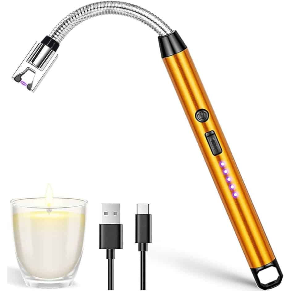 Rechargeable Flameless Electric Arc Lighter for Candles and Camping