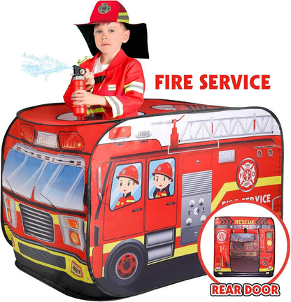 Kids Fire Truck Pop Up Play Tent