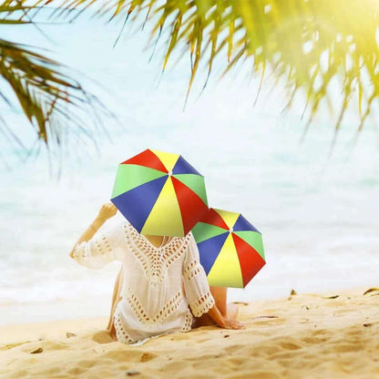 Foldable Umbrella Sunshade Hat with Elastic Band