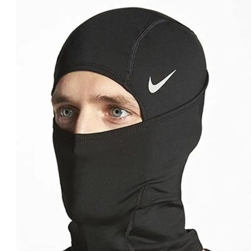 Nike Pro Therma-Fit Hyperwarm Hooded Balaclava-Style Ski Mask - Unisex Adult Thermal Face Mask with Dri-Fit Tech, Convertible Cover, Machine Washable for Winter Sports, Running, Black Facemask