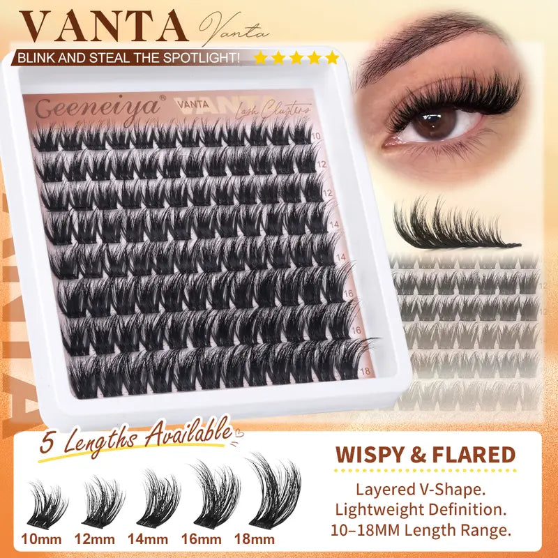 [Volmoire] Geeneiya 5 Styles Lash Clusters Kit, Volume/ Mega/ Full/ Bottom Eyelash Clusters Extensions with Everything You Need for Beginners and Proficient, DIY at Home Easily #Backtoschool #Sohochic, Lash Clusters