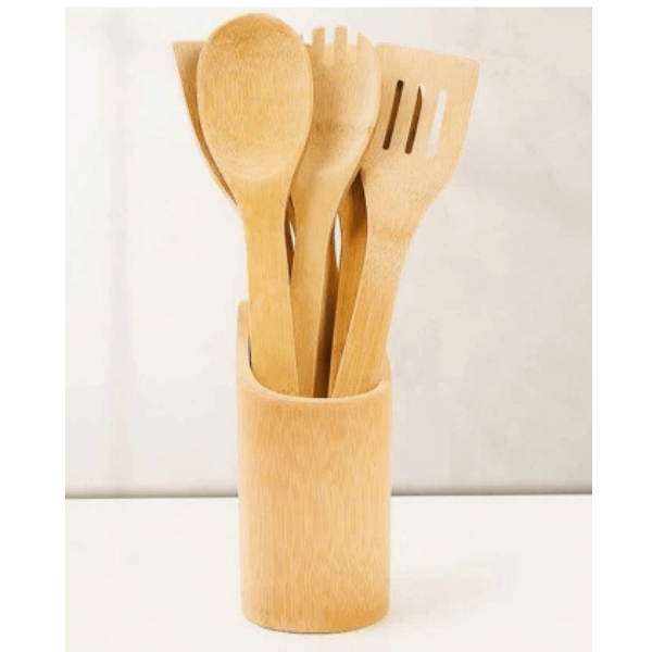 Bamboo Kitchen Cooking Utensils Set 5 Pieces