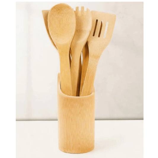 Bamboo Kitchen Cooking Utensils Set 5 Pieces