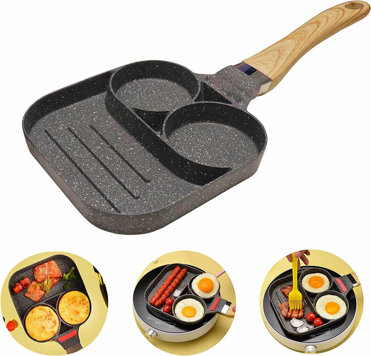 Non Stick Divided Egg Frying Pan