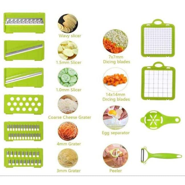 Multifunctional Vegetable Slicer Set 14 Pieces