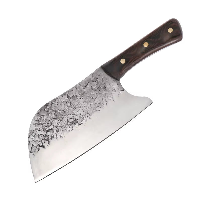 Hand Forged Knife High Carbon Butcher Knives Multifucntional Kitchen Meat Cutting Stainless Steel Wood Handle BBQ Cooking Knife