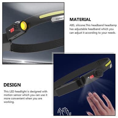 Waterproof Motion Sensor LED Headlamp