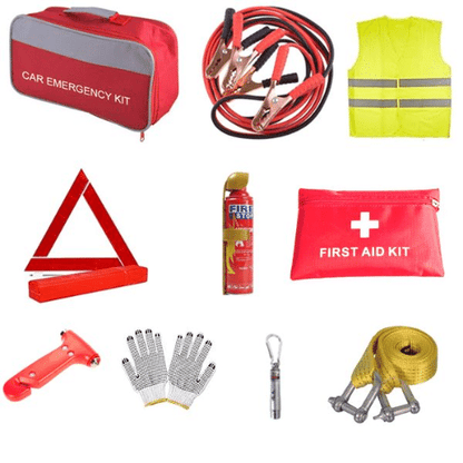 Compact Roadside Car Emergency and Safety Kit