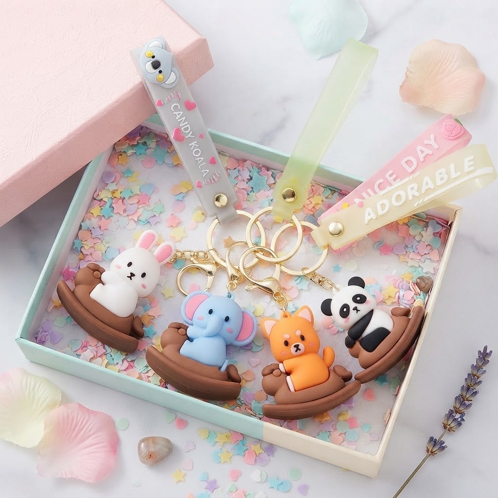 Cartoon Animal Decorative Keychain