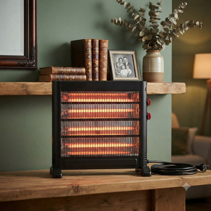 2000W 4 Bar Heater with Thermostat and Safety Switch