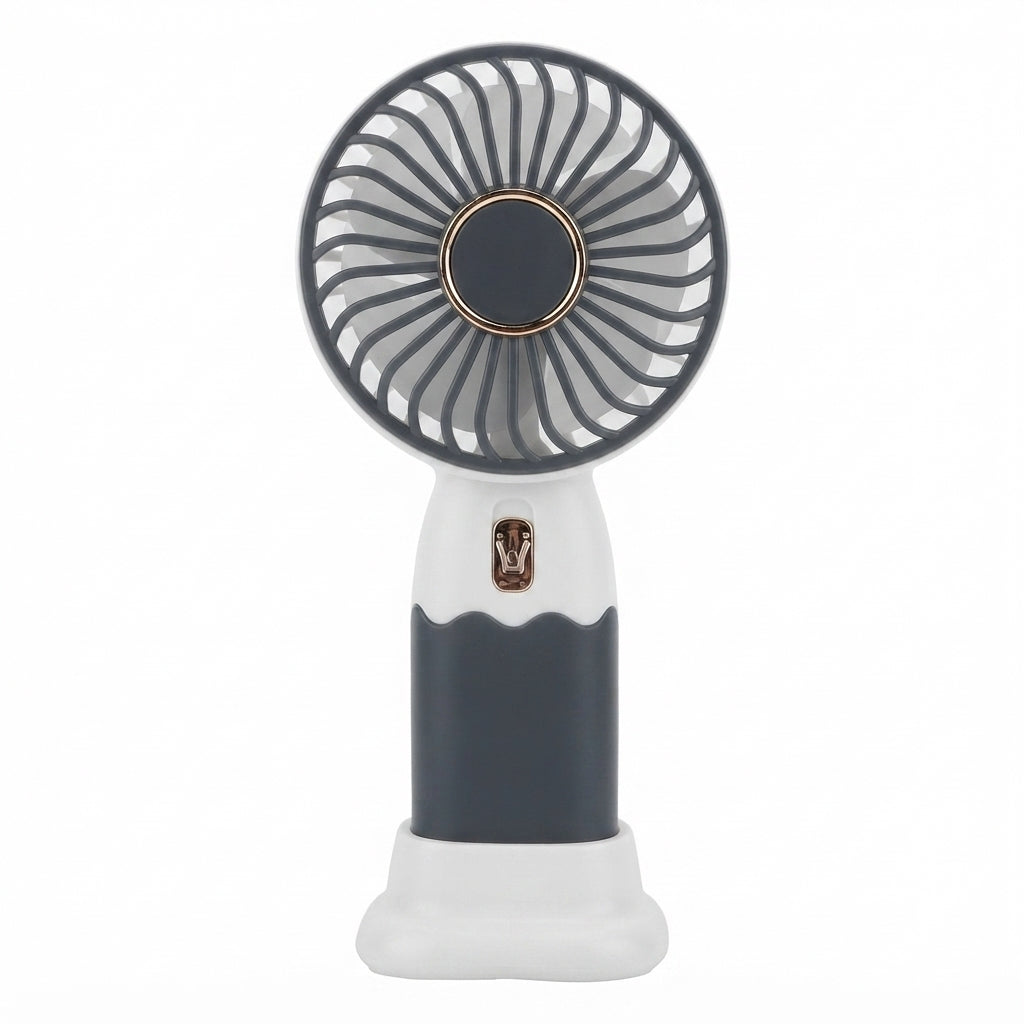 USB Rechargeable Handheld Mini Desk Fan with Base