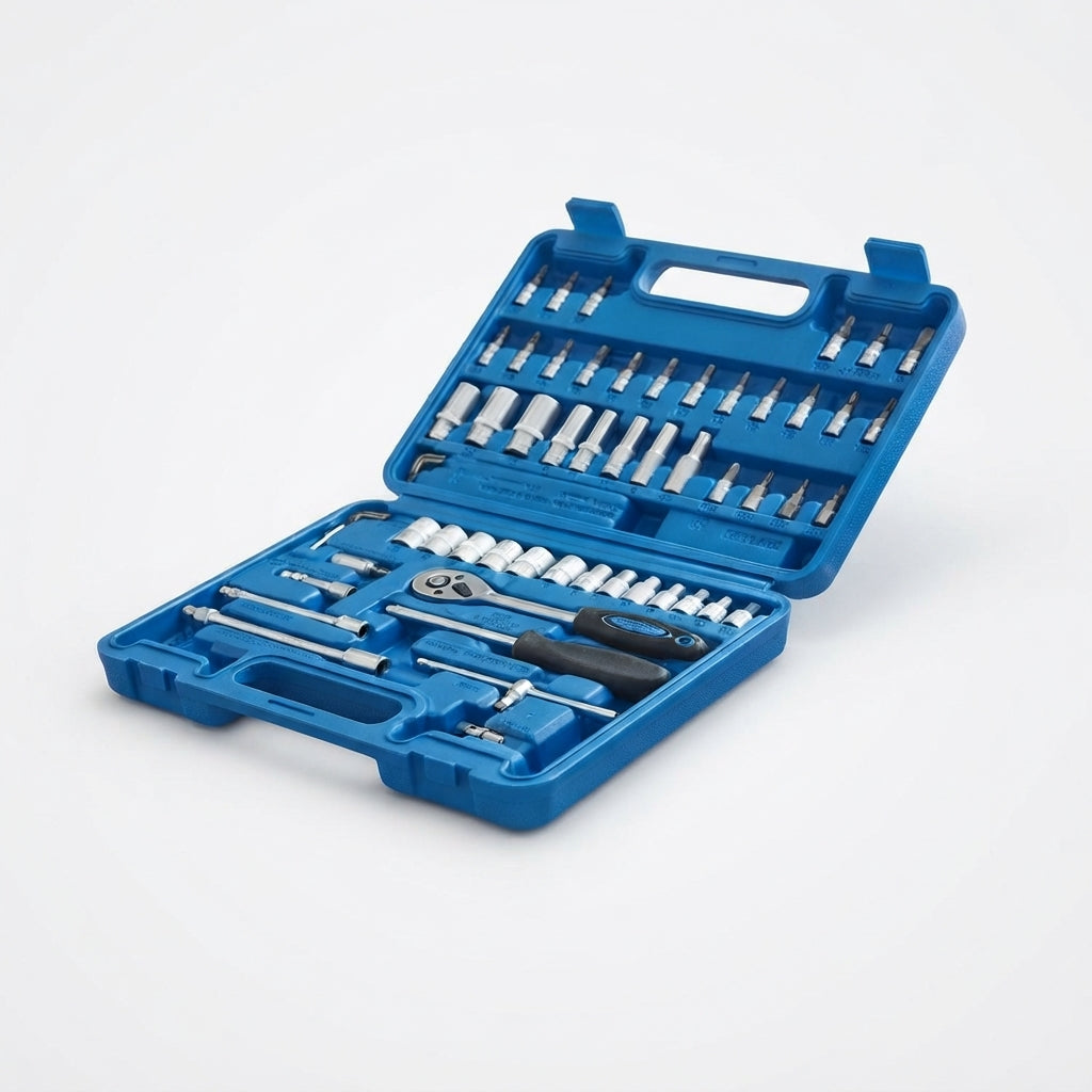 53-Piece Socket Wrench Set and Multi-Purpose Repair Kit