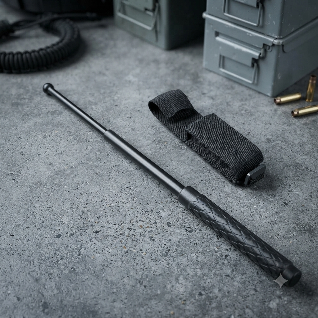 Compact Extendable Steel Self-Defense Baton