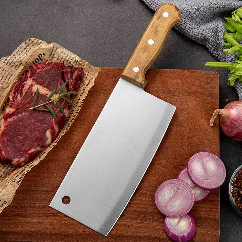 Heavy Duty Stainless Steel Bone Chopping Butcher Cleaver