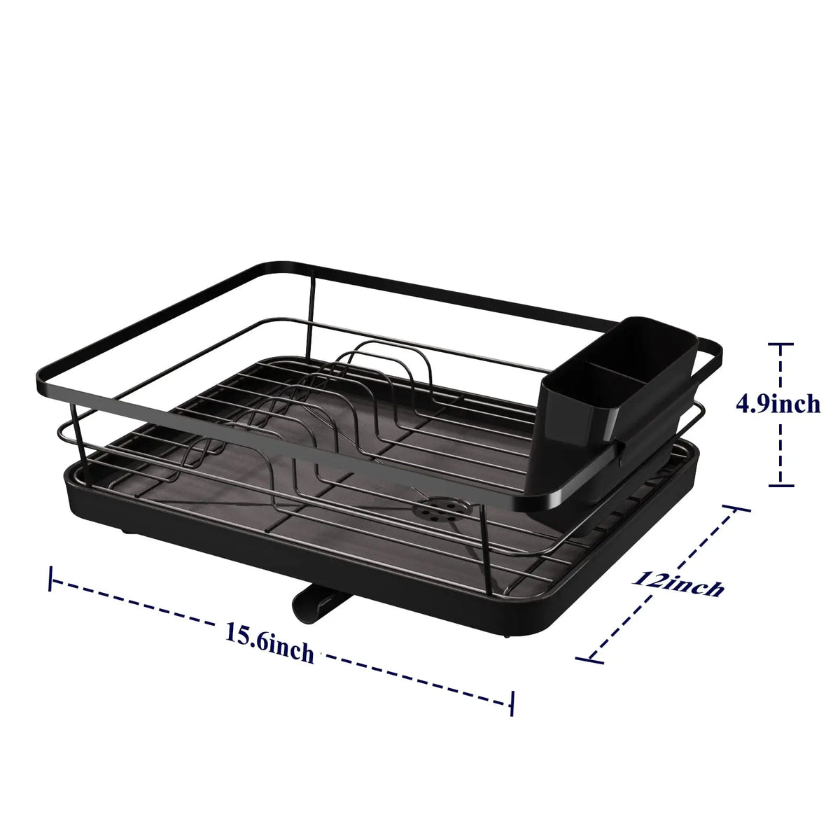 Stainless Steel Dish Drying Rack with Drainboard