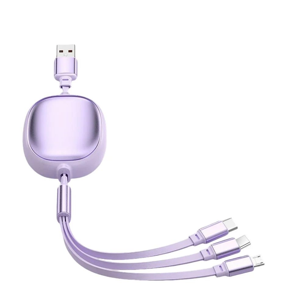 3-in-1 Retractable Fast Charging USB Cable