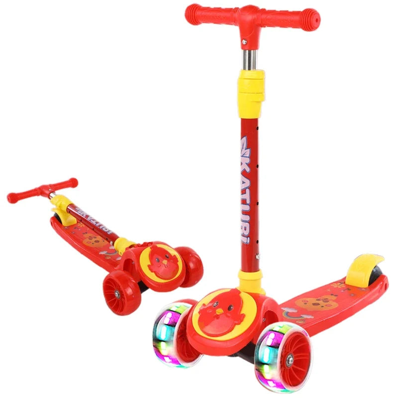 Kids 3-Wheel Foldable Light-Up Scooter Toy