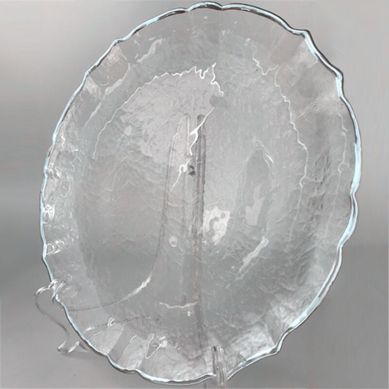 Gold Rimmed Flower Plastic Charger Plate