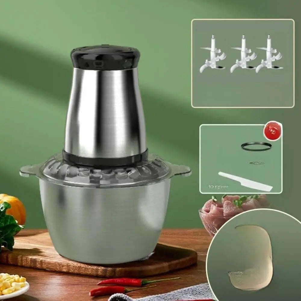 Electric Stainless Steel Food Processor 3L