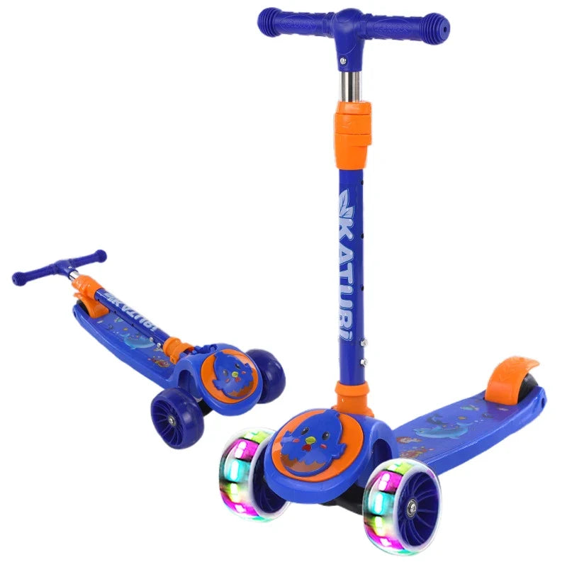 Kids 3-Wheel Foldable Light-Up Scooter Toy